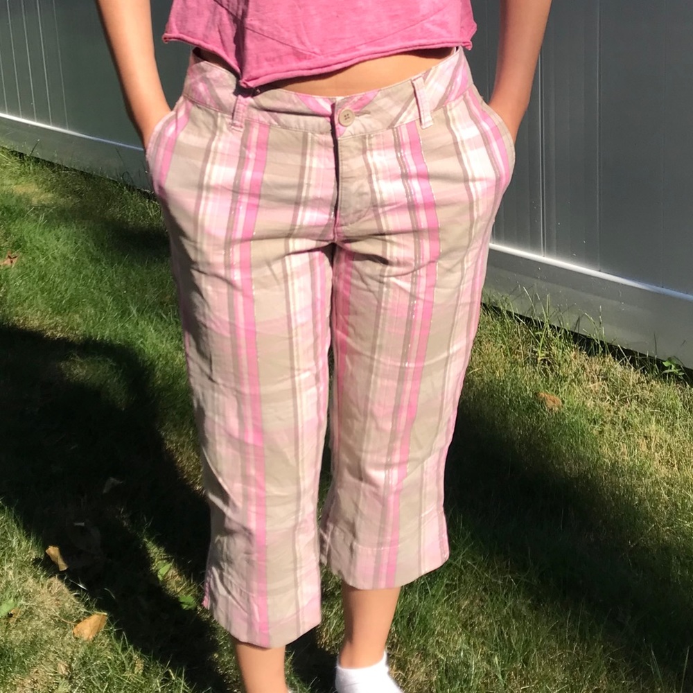 Pink plaid pants